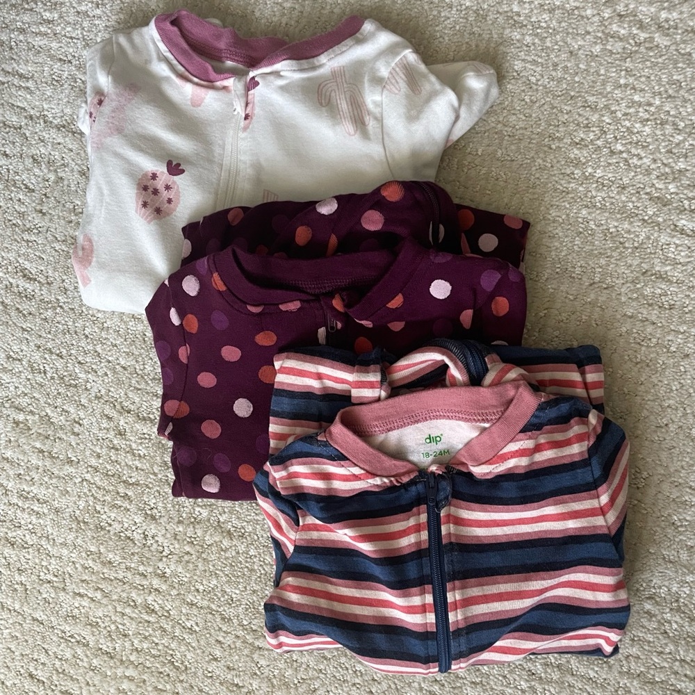 Baby Girl Footed Onesies